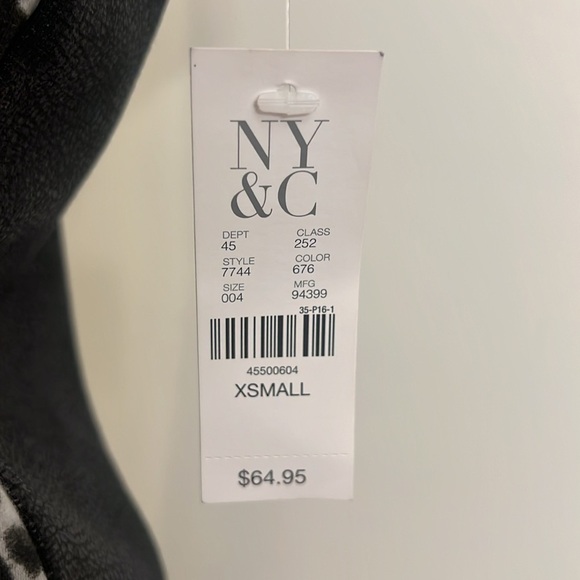 NWT New York & Company Faux Leather Faux Fur Leopard Print Bomber Jacket, Sz XS. - Picture 5 of 12